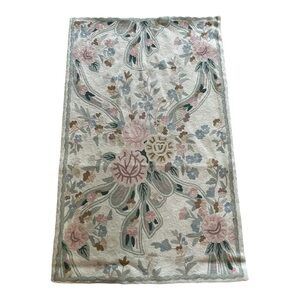 Vintage chain stitch rug hand made in India